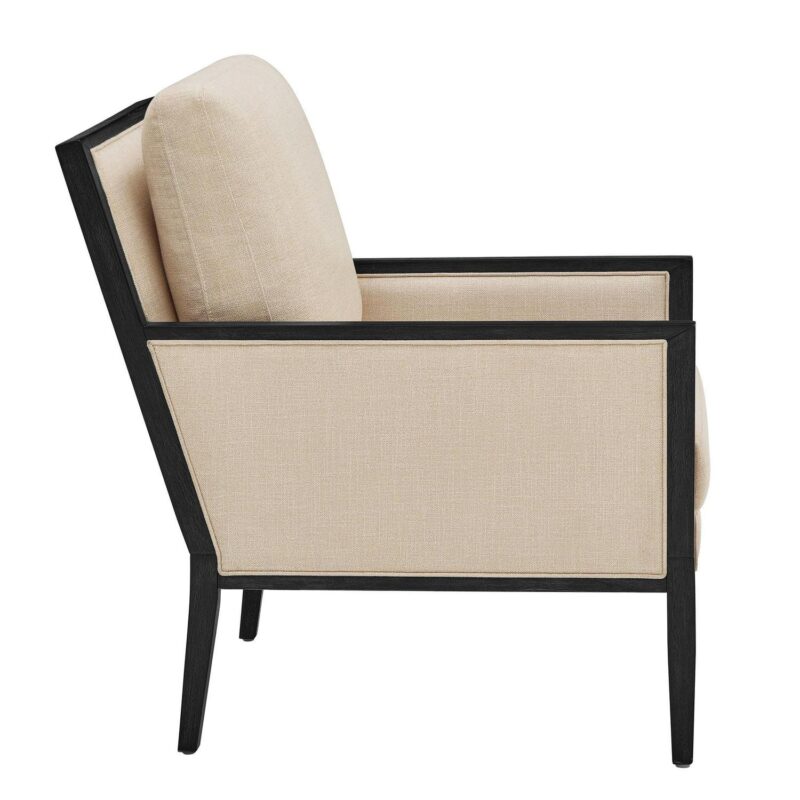 Better Homes and Gardens Windsor Linen Armchair, Espresso Wood - Image 10