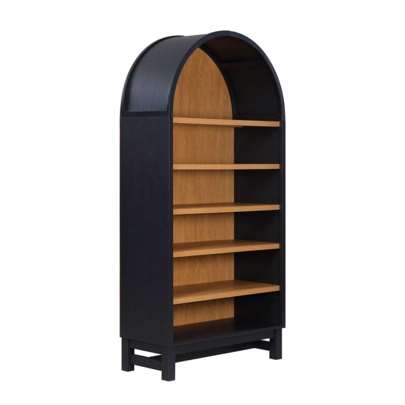 Better Homes and Gardens Juliet Open Arch Bookcase, Rich Black and Light Honey - Image 2