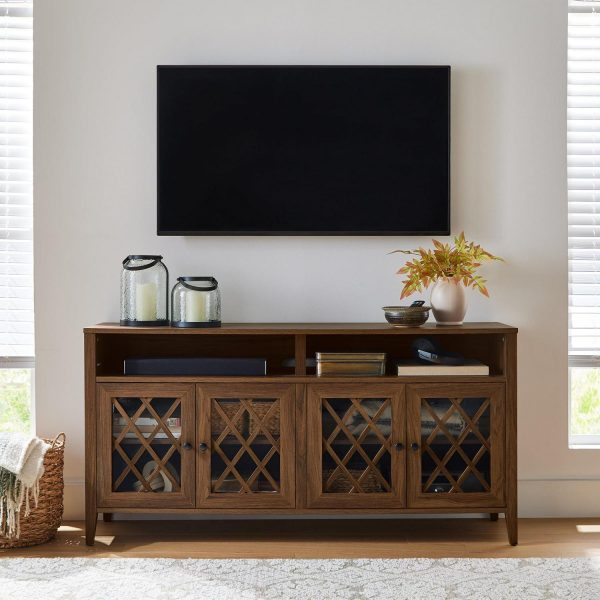 Better Homes and Gardens Trellis TV Stand for TVs up to 65 , Walnut