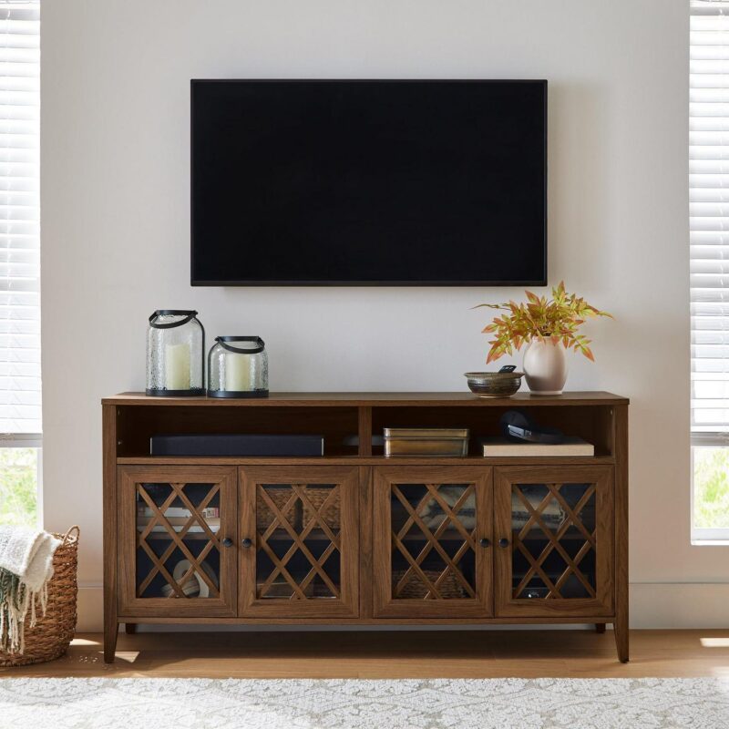 Better Homes and Gardens Trellis TV Stand for TVs up to 65 , Walnut