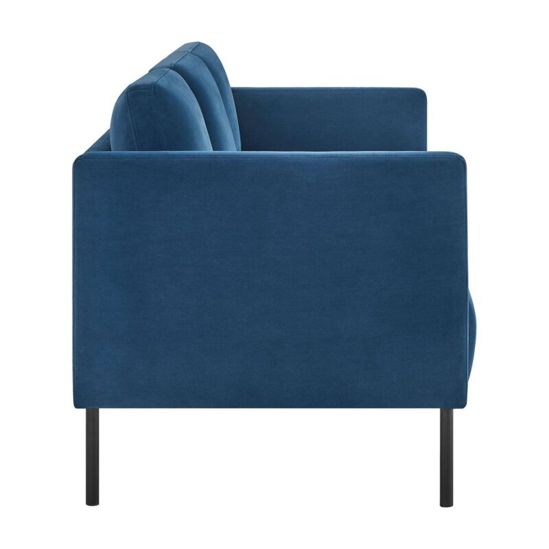 Better Homes and Gardens Wyatt Velvet Sofa, Blue Cove - Image 7