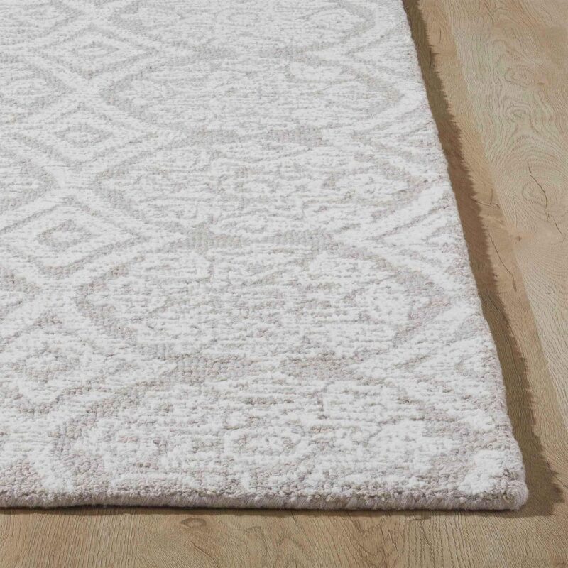 Better Homes and Gardens Suzani Taupe Medallion Wool Indoor Area Rug, 8' x 10' - Image 3