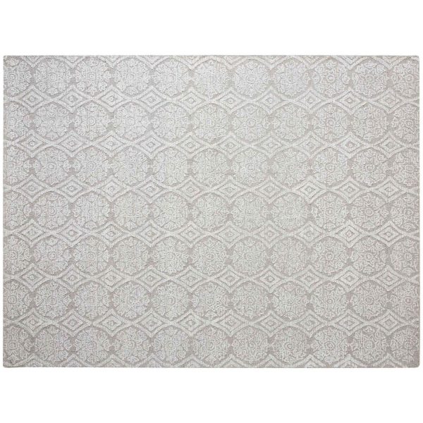 Better Homes and Gardens Suzani Taupe Medallion Wool Indoor Area Rug, 8' x 10'