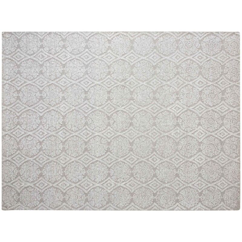 Better Homes and Gardens Suzani Taupe Medallion Wool Indoor Area Rug, 8' x 10'