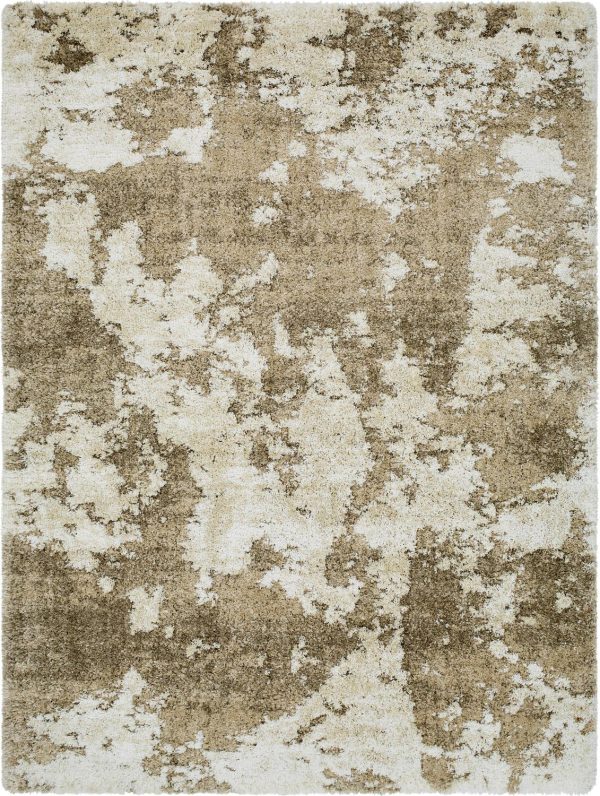 Better Homes and Gardens Brown Abstract High/Low Shag Area Rug, Brown, 7'10  x 10'