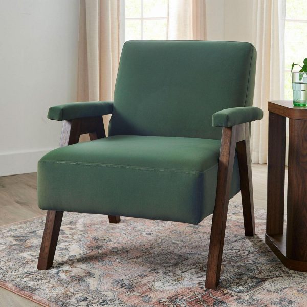 Better Homes and Gardens Ezra Accent Chair, Olive Green