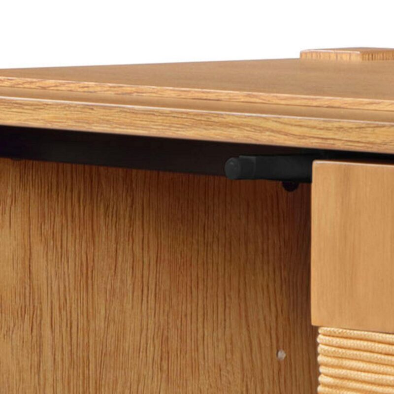 Better Homes and Gardens Vista Woven Coastal TV Stand for TVs up to 65 , Light Honey - Image 8