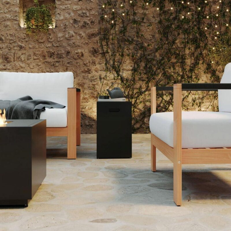 Better Homes and Gardens 42  Rectangle Gas Fire Pit, Black - Image 7