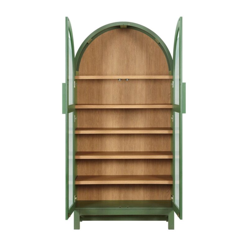 Better Homes and Gardens Juliet Arch Cabinet, Deep Green Finish - Image 5