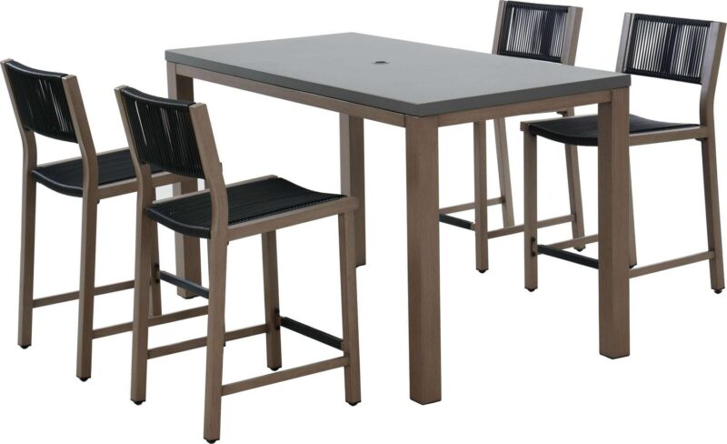 Better Homes and Gardens Tarren 5-Piece High Dining Set, Black - Image 8