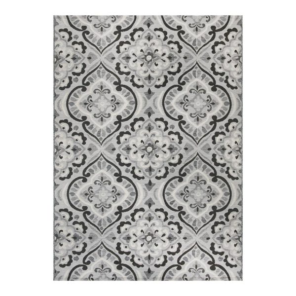 Better Homes and Gardens Black and White Medallion 9'x12' Outdoor Rug