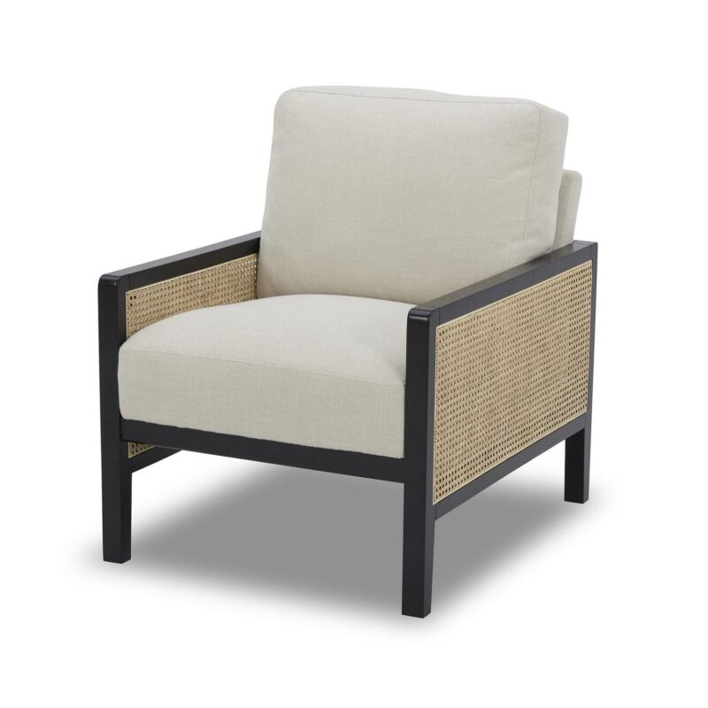 Better Homes and Gardens Springwood Caning Accent Chair, Charcoal Finish - Image 2