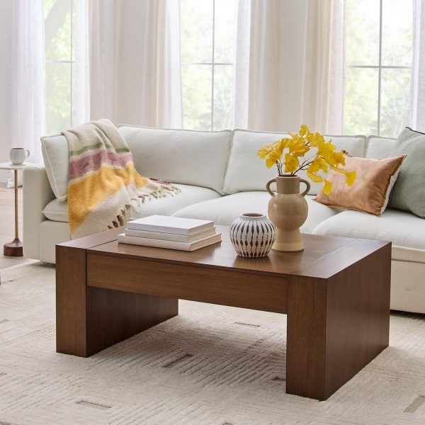 Better Homes and Gardens Ezra Oversized Coffee Table, Walnut