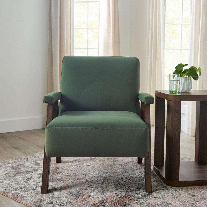 Better Homes and Gardens Ezra Accent Chair, Olive Green - Image 6