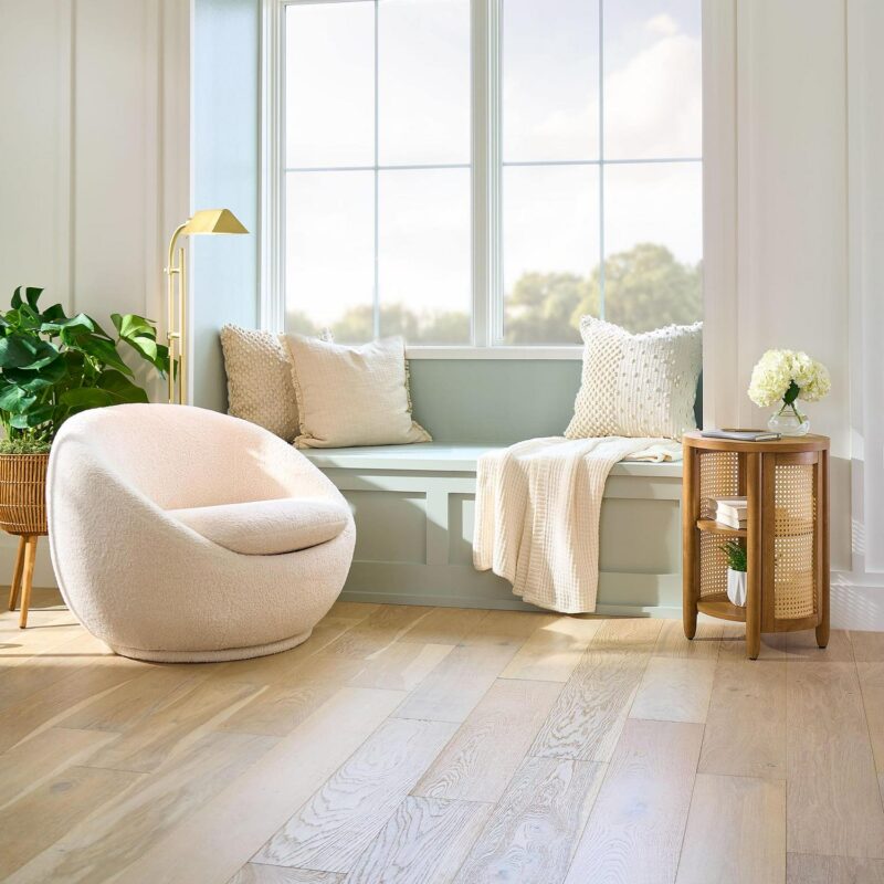 Better Homes and Gardens Mira Swivel Chair, Cream - Image 5