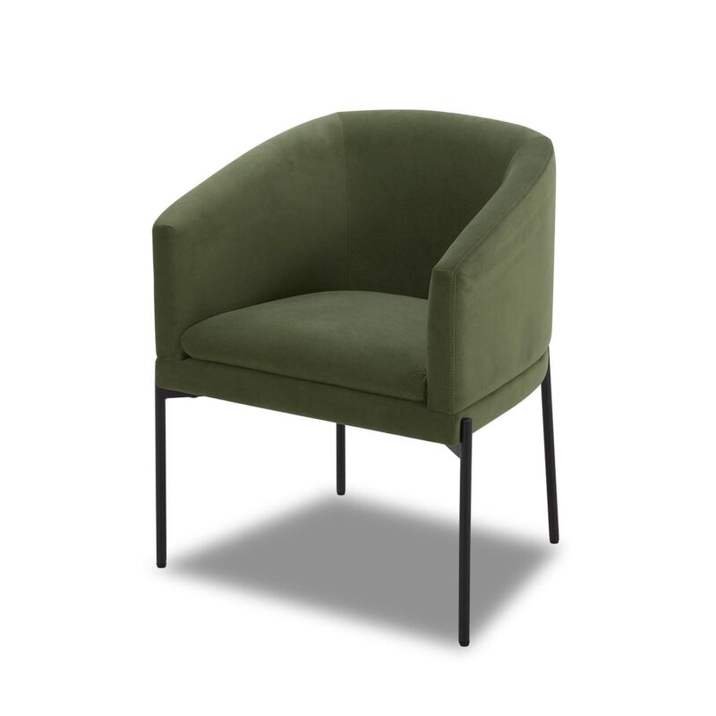 Better Homes and Gardens Wyatt Velvet Dining Chairs, Olive, 2 Pack - Image 3