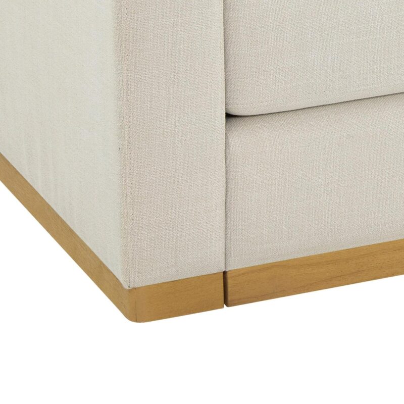 Better Homes and Gardens Lillian Channel Tufted Sofa 83.5  Cream Linen - Image 13