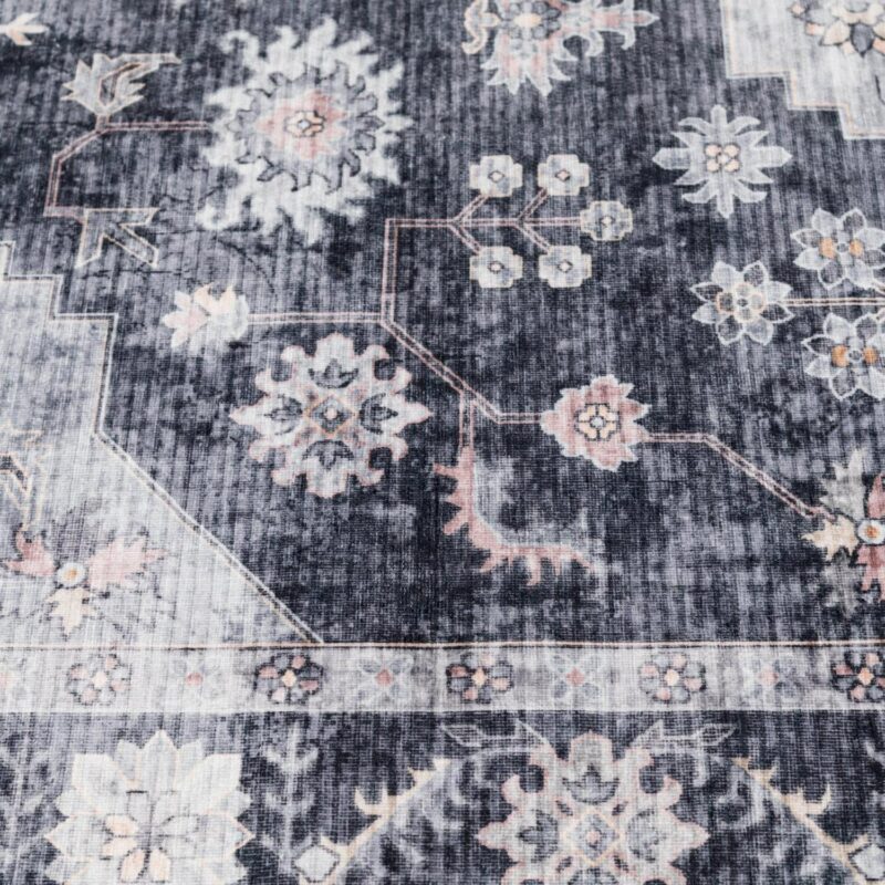 Better Homes and Gardens Machine Washable Persian Indoor Area Rug, Gray, 7'2 x9'10 - Image 5