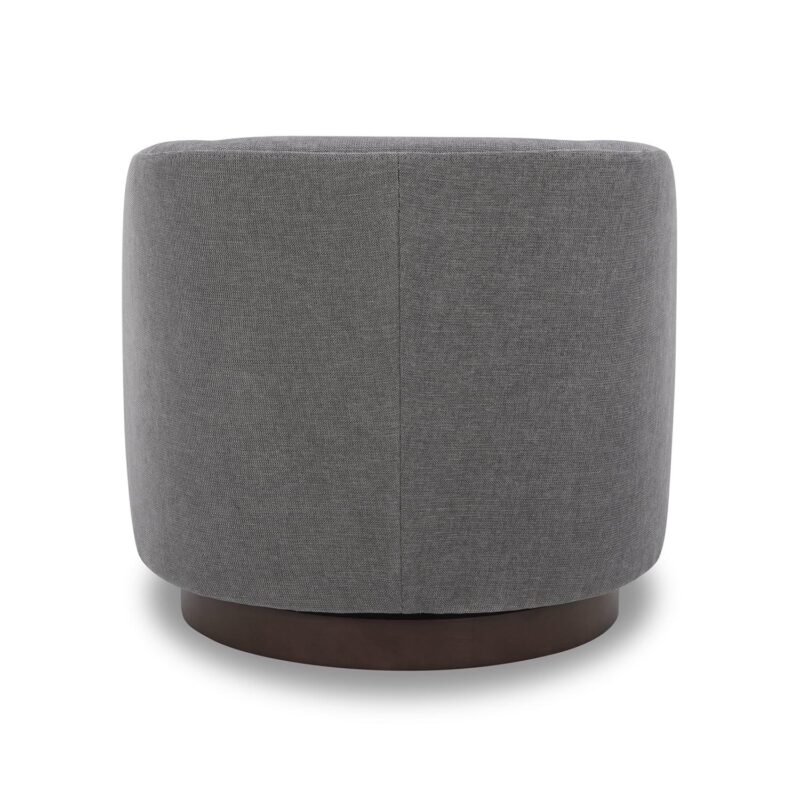 Better Homes and Gardens Bradford Wooden Base Modern Swivel Chair, Gray - Image 6