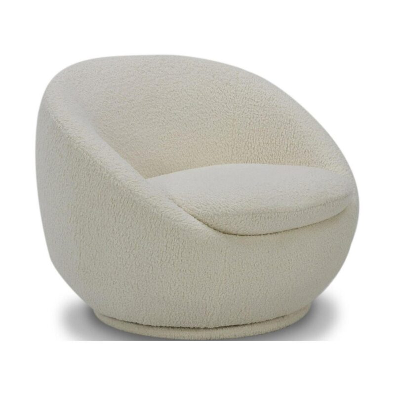 Better Homes and Gardens Mira Swivel Chair, Cream - Image 4