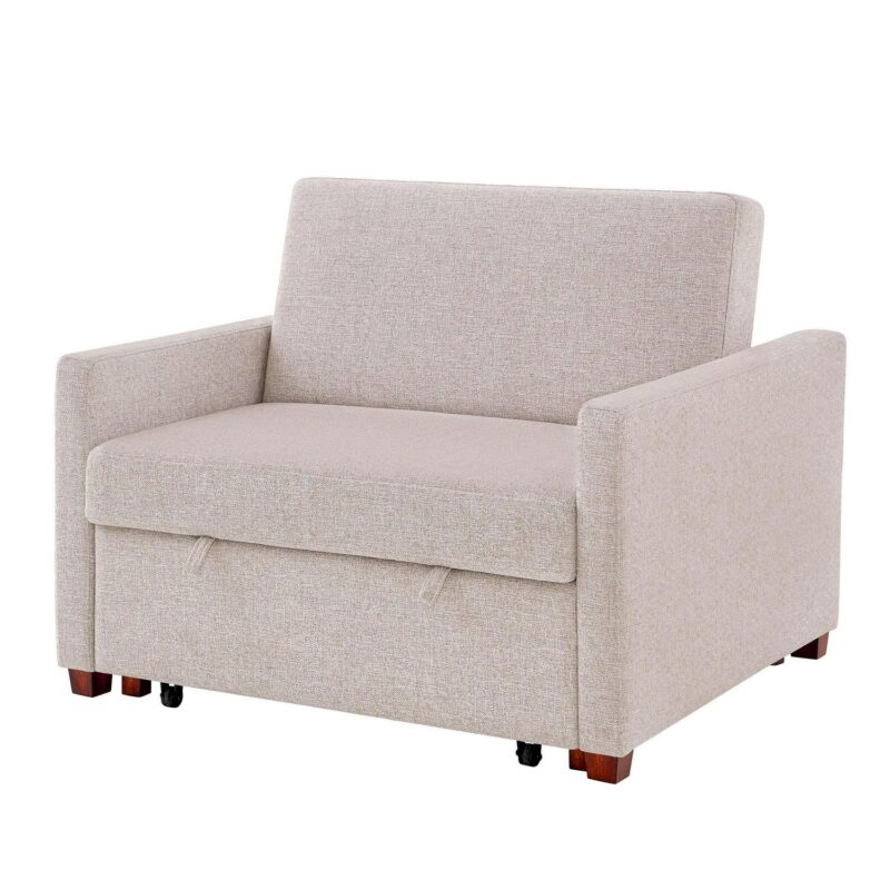 Better Homes and Gardens Nolan Pull Out Sleeper Chair, Wheat - Image 9