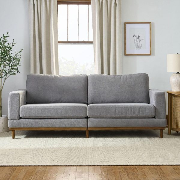 Better Homes and Gardens Springwood Wood Frame 83.46  Couch, Gray