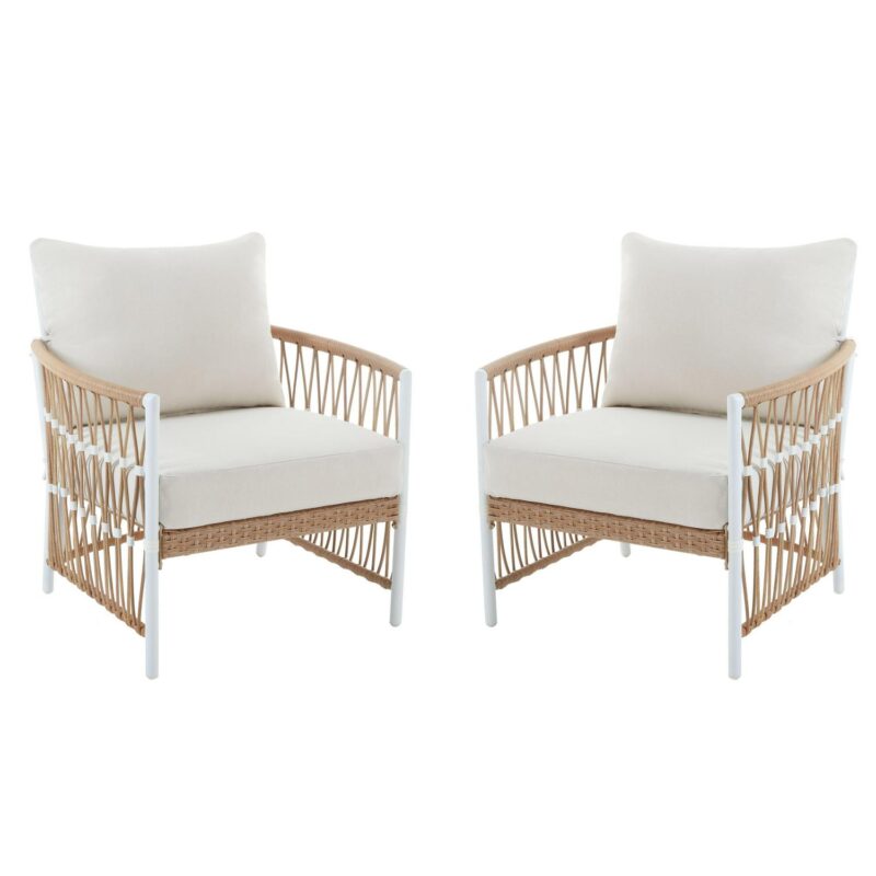 Better Homes and Gardens Lilah 5 Piece Outdoor Dining Set, White - Image 5