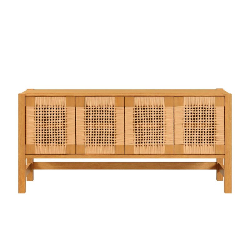 Better Homes and Gardens Vista Woven Coastal TV Stand for TVs up to 65 , Light Honey - Image 11
