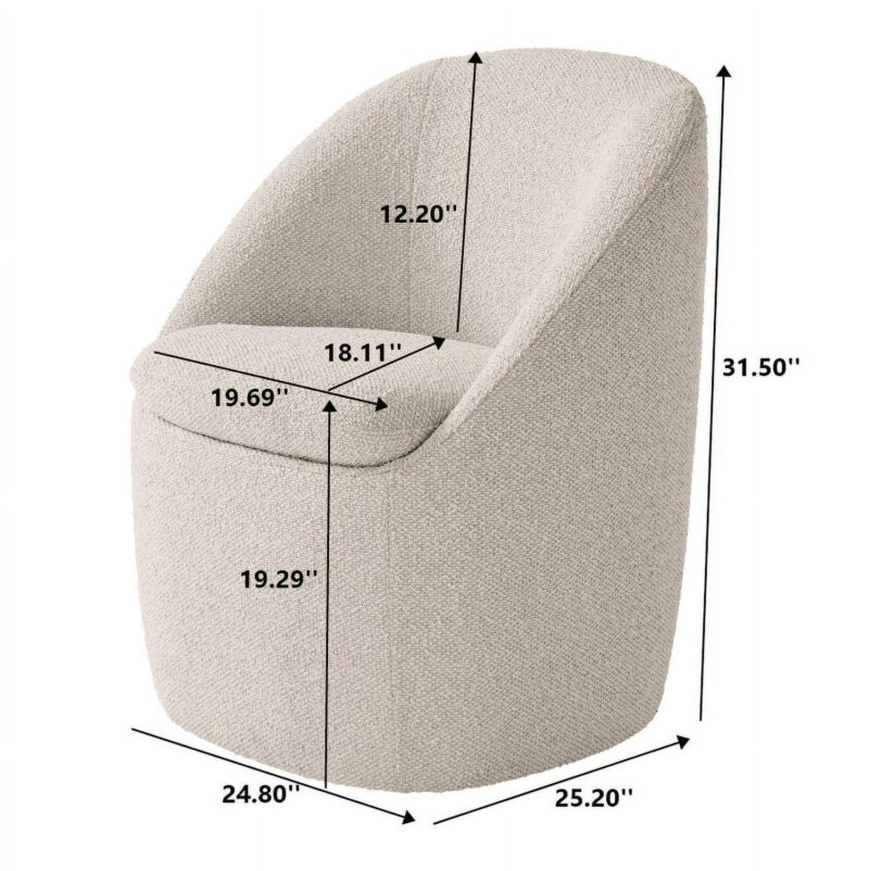 Better Homes and Gardens Mira Everywhere Dining Chairs, Cream - Image 7