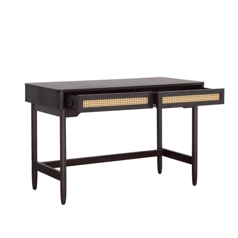 Better Homes and Gardens Springwood Caning Desk, Charcoal Finish - Image 10