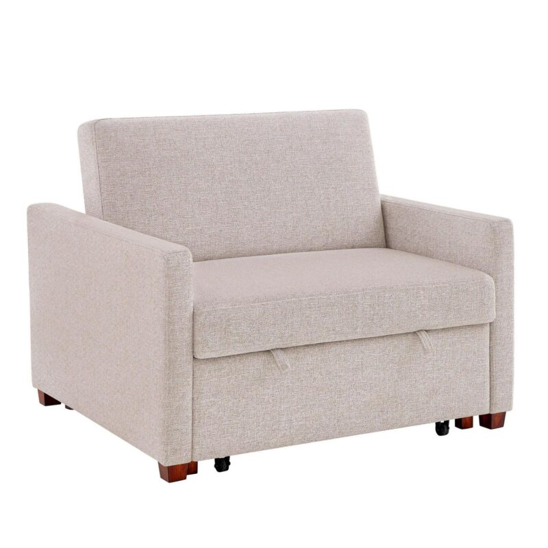 Better Homes and Gardens Nolan Pull Out Sleeper Chair, Wheat - Image 2