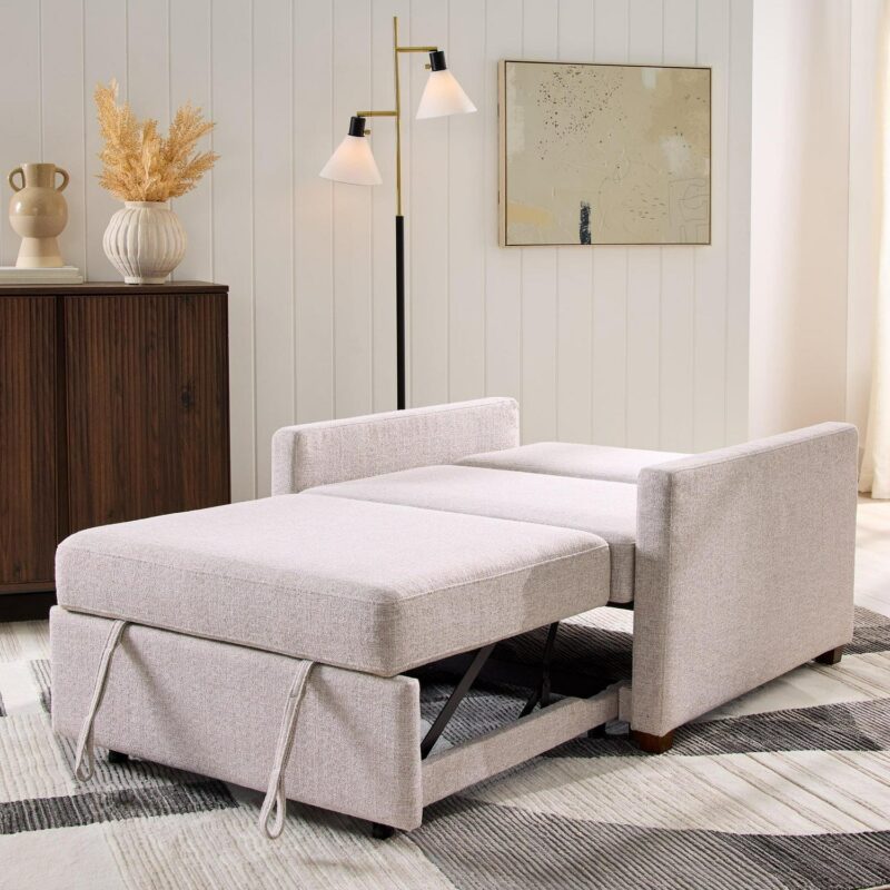 Better Homes and Gardens Nolan Pull Out Sleeper Chair, Wheat - Image 3