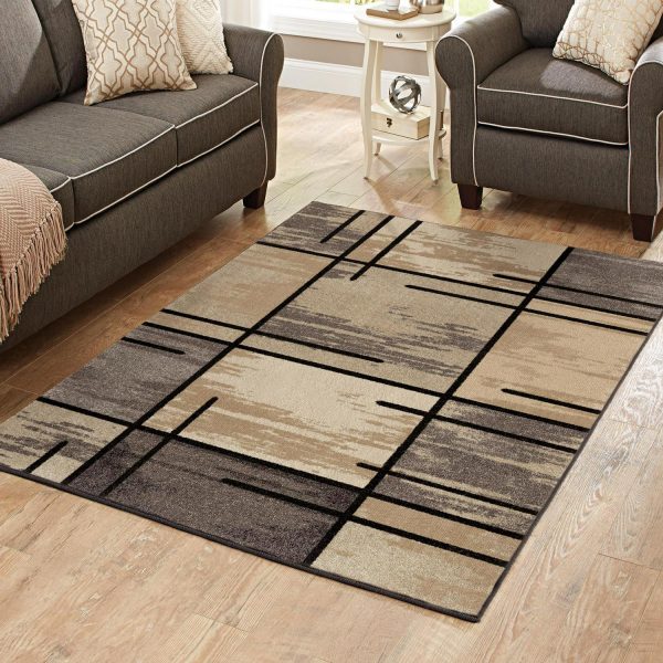 Better Homes and Gardens Spice Grid 5' X 7' Pewter Area Rug