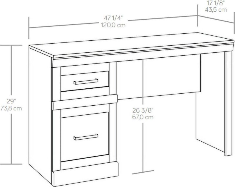 Better Homes and Gardens Glendale Transitional Desk, Rustic Gray Finish - Image 6