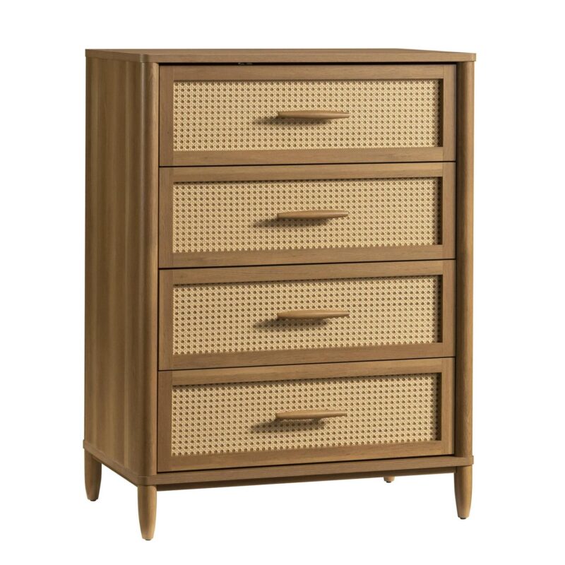 Better Homes and Gardens Springwood Caning 4-Drawer Dresser, Light Honey Finish - Image 7