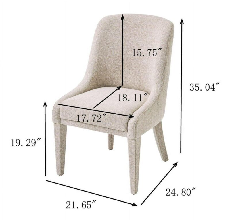 Better Homes and Gardens Windsor Upholstered Dining Chair 2 Pack, Wheat - Image 7