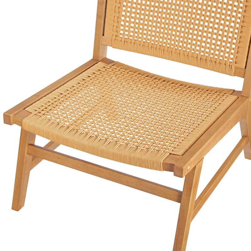 Better Homes and Gardens Vista Woven Accent Chair, Light Honey Finish - Image 9