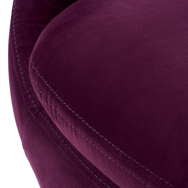Better Homes and Gardens Mira Swivel Chair, Merlot Velvet - Image 8