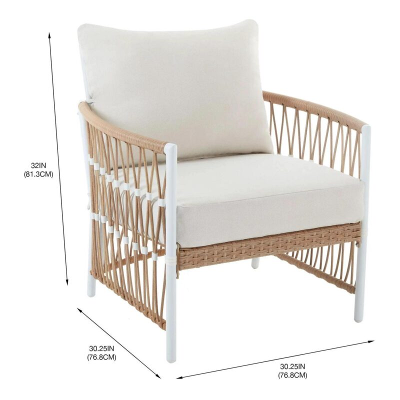 Better Homes and Gardens Lilah 5 Piece Outdoor Dining Set, White - Image 11