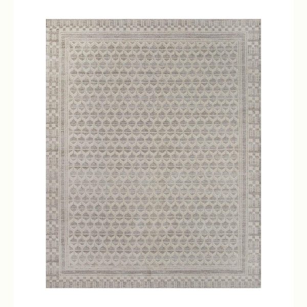 Better Homes and Gardens 8'9  x 12' Gray Border Tight Geo Pattern Indoor Area Rug