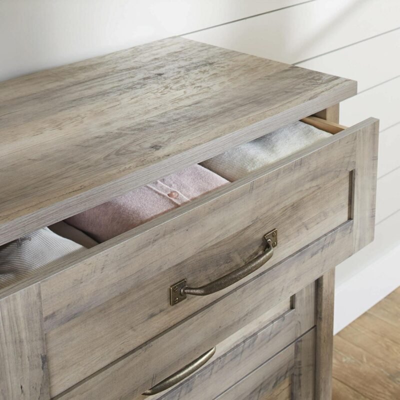 Better Homes and Gardens Modern Farmhouse 4-Drawer Dresser, Rustic Gray Finish - Image 5