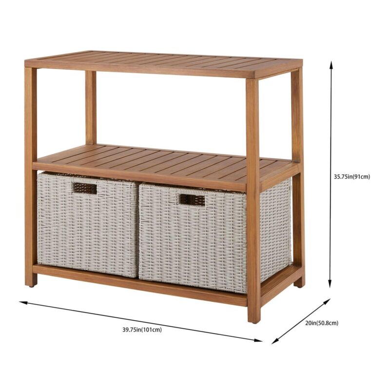 Better Homes and Gardens Davenport Outdoor Patio Rectangular Steel Console Table, Gray - Image 7