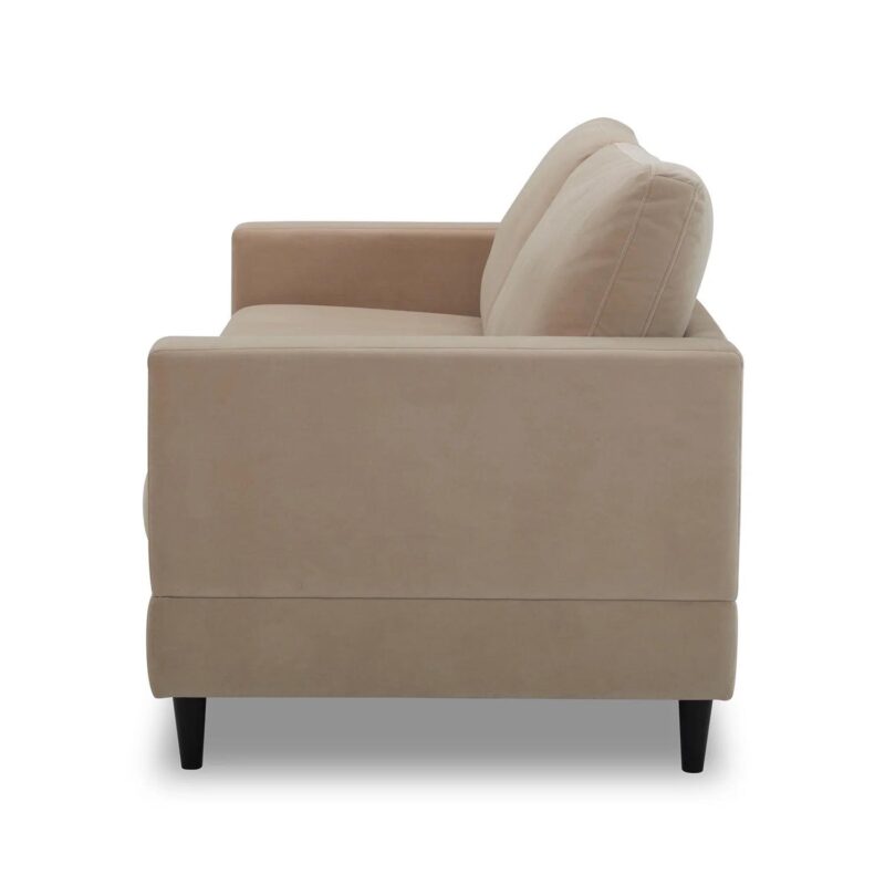 Better Homes and Gardens Springwood Wood Frame 83.46  Couch, Beige Velvet - Image 5