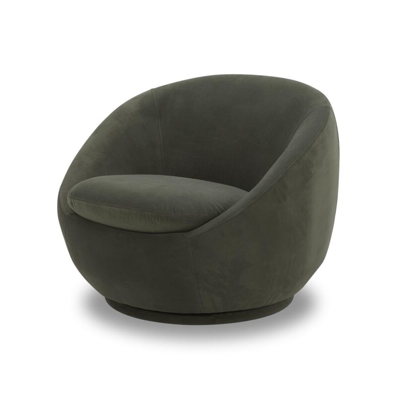 Better Homes and Gardens Mira Swivel Chair, Olive Velvet - Image 4