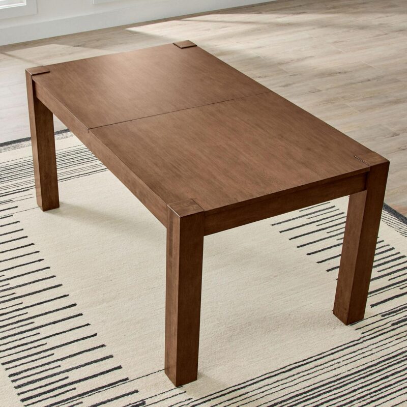 Better Homes and Gardens Bryant Solid Wood Extendable Dining Table, Walnut Finish - Image 6