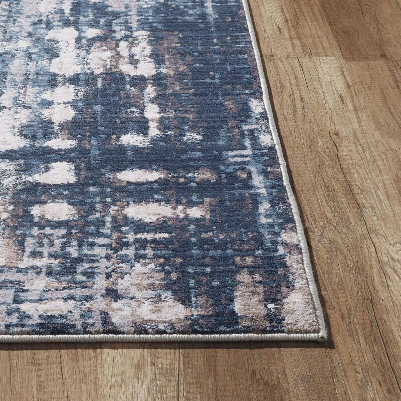 Better Homes and Gardens Navy Abstract Indoor Area Rug, 8' x 10' - Image 4