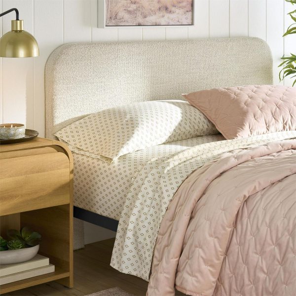 Better Homes and Gardens Juliet Full/Queen Boucle Headboard, Ivory