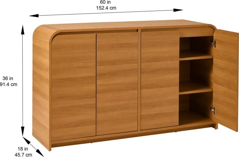 Better Homes and Gardens Juliet Sideboard, Light Honey Finish - Image 4