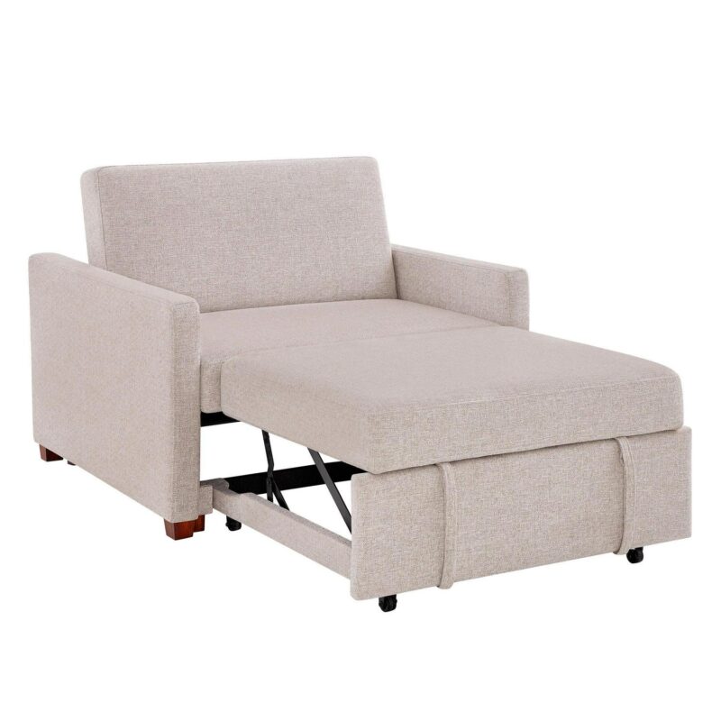 Better Homes and Gardens Nolan Pull Out Sleeper Chair, Wheat - Image 4