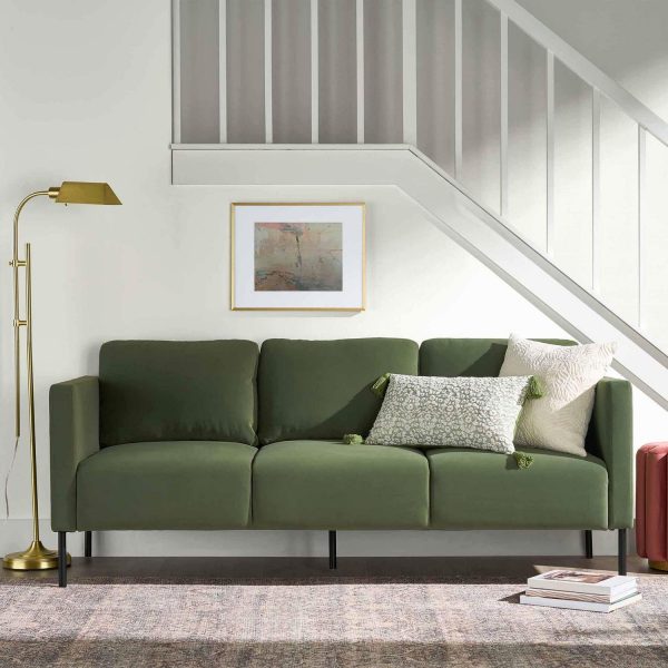Better Homes and Gardens Wyatt Velvet Sofa, Sea Turtle